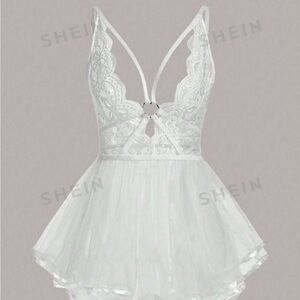 🌸Kawaii Heart Ring Babydoll Nighgown🤍